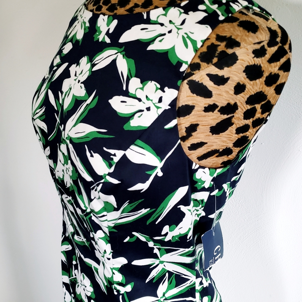 CHAPS Botanical Dress - Picture 3 of 7